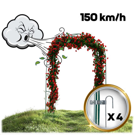 Holdbar havepergola 240 cm til klatreplanter - nem montering og vejrbestandig konstruktion