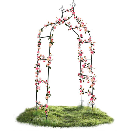 Holdbar havepergola med bue - 265 cm til klatreplanter og dekorationer