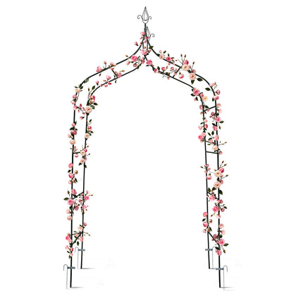 Holdbar havepergola med bue - 265 cm til klatreplanter og dekorationer
