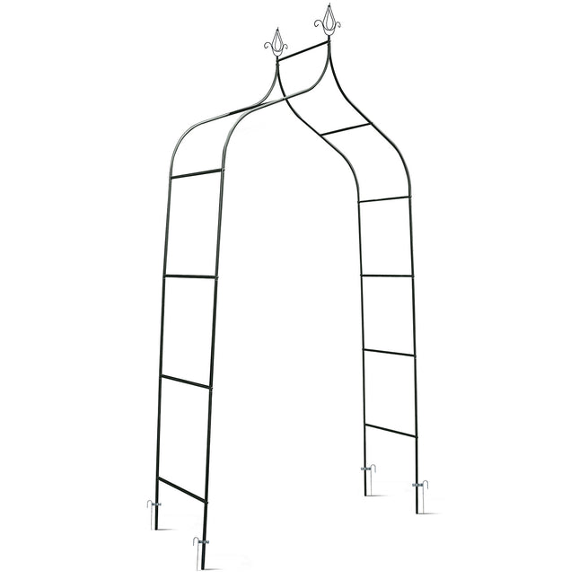 Holdbar havepergola med bue - 265 cm til klatreplanter og dekorationer
