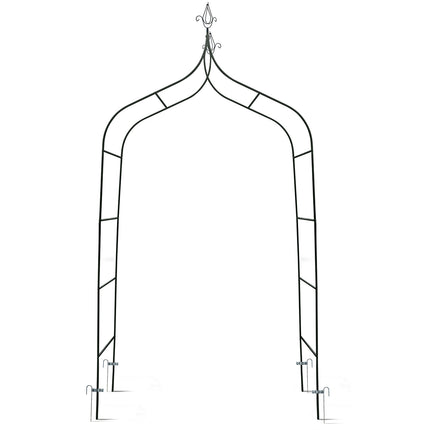 Holdbar havepergola med bue - 265 cm til klatreplanter og dekorationer