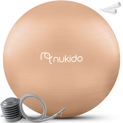 Graviditetsfitnessbold 65 cm - Ergonomisk og sikker til hjemmetræning med gratis pumpe