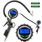 Dækpumpepistol med digitalt manometer og LCD-display – 0–15 bar, 34 cm slange