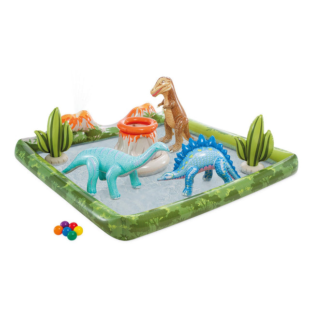 Jurassic Park Oppustelig Vandlegeplads til Børn - 244 x 198 cm - Sjovt Havevandland med Dinosaurer