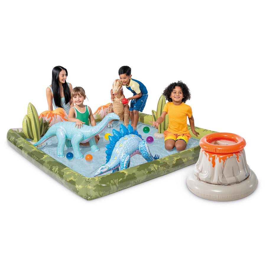 Jurassic Park Oppustelig Vandlegeplads til Børn - 244 x 198 cm - Sjovt Havevandland med Dinosaurer