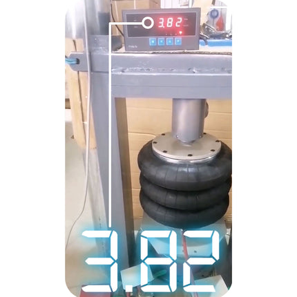 Pneumatisk donkraft 3,5 t – løftehøjde 15–40 cm, arbejdstryk 6–12 bar, med sikkerhedsventil