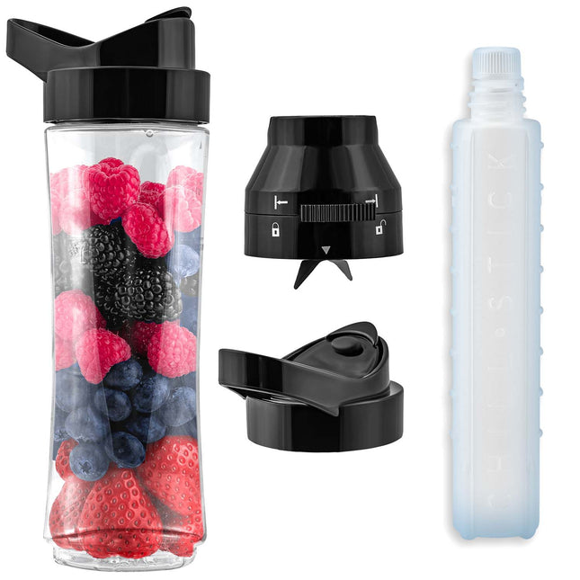 600 ml flaske med køleindsats til smoothies og shakes - BPA-fri, ergonomisk design, opvaskemaskinevenlig