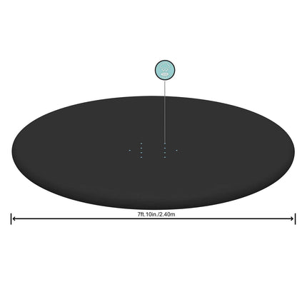 Overdækning til 244 cm havepool med sikkerhedsreb og regnhuller