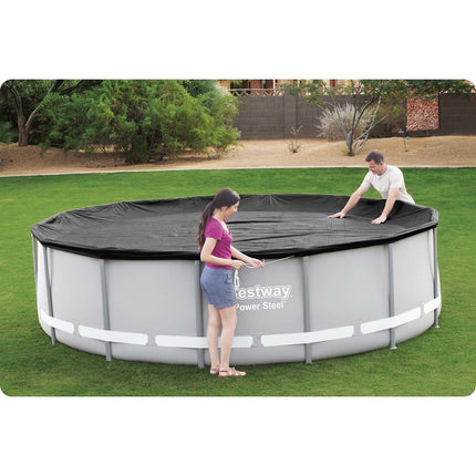 Overdækning til rammepool 427 cm - Beskyt din pool mod snavs og regn