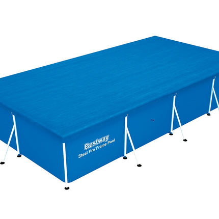 Overdækning til rammepool 400 x 211 cm - Vandafvisende og slidstærk PE-materiale