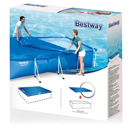 Rektangulært poolovertræk 224 x 154 cm til rammepool - beskyt dit poolvand mod snavs og insekter