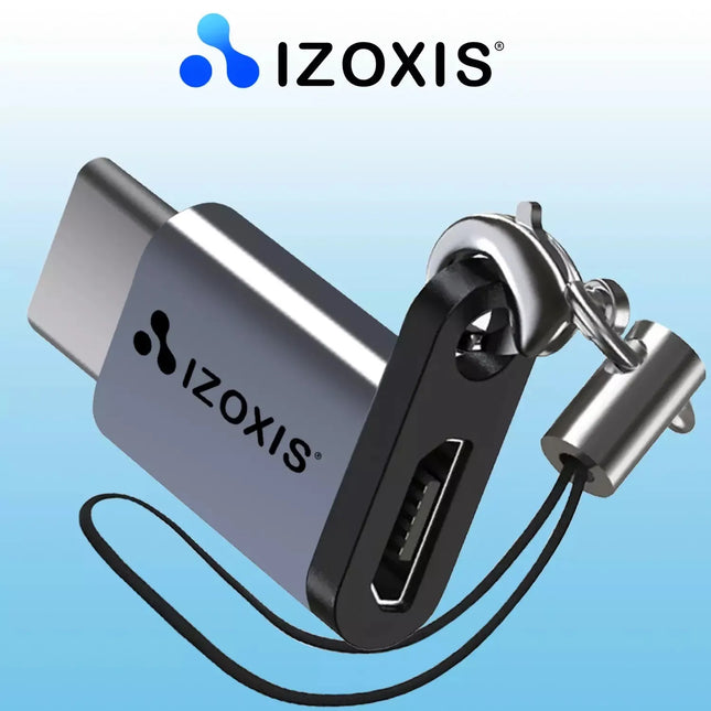 Adapter OTG Micro USB 2.0 til USB Type-C med Lanyard - Praktisk og Brugervenlig