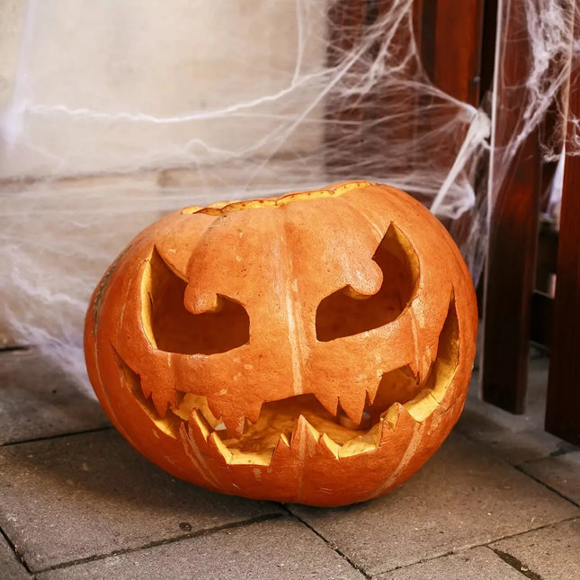Kunstige Spindelvæv med 2 Spidser – Perfekt til Halloween Dekoration