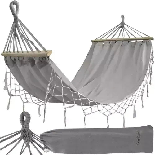Hængekøje med stativ 200x100 cm, bærer 200 kg