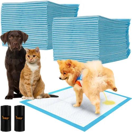 Hvalpeunderlag 50 stk. 60x60 cm med 30 hundeposer