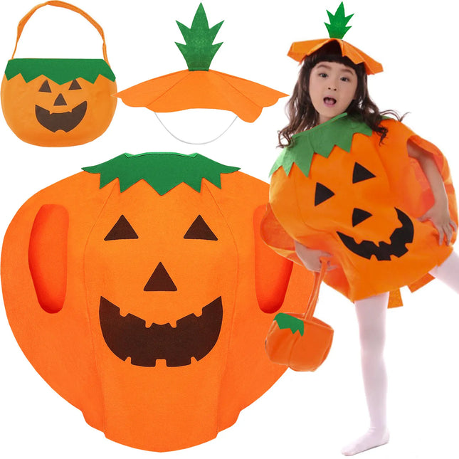 Halloween Græskar Kostume - 3 dele til Sjov og Fest