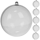 Transparent Julepynt Kugler 10 cm - Sæt med 5 Stk til DIY Dekoration
