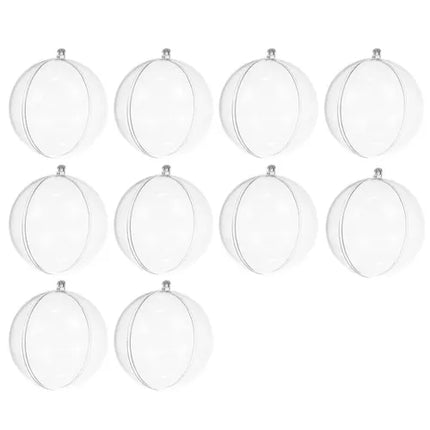 Transparent Julepynt - 10 stk. Halvfoldede Kugler til DIY Dekoration
