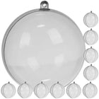 Transparent Julepynt Kugler - 12 cm, 10 stk. til DIY Dekoration