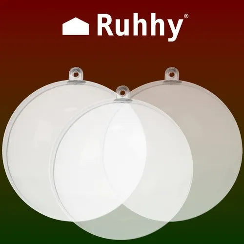 Transparent Julepynt Kugler - 12 cm, 10 stk. til DIY Dekoration