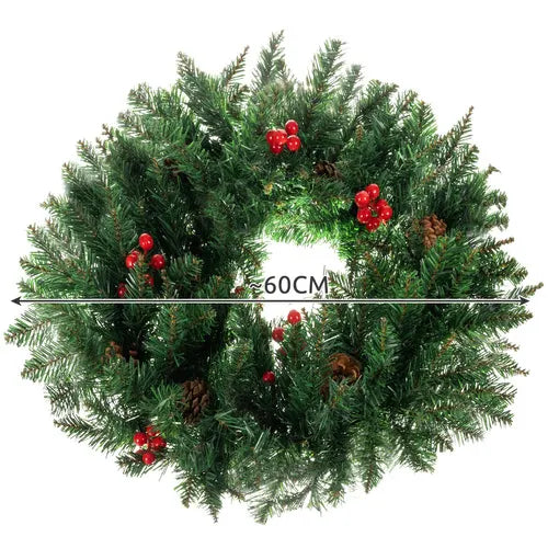 Smuk Julekrans 60 cm – Perfekt til Julens Dekoration
