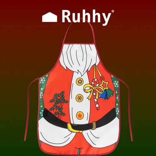 Juleforklæde med Santa Motif – Beskyt Dit Tøj med Stil