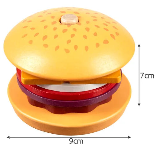 Træ Burger Sorter med Bestillingskort – Sjov og Læring for Børn