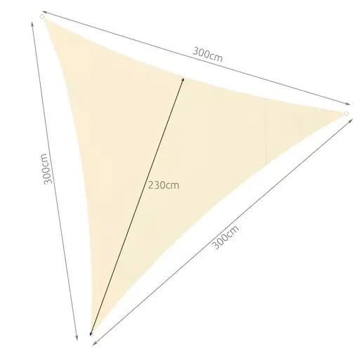 Solsejl Triangel 3x3x3m – Effektiv Skærmning mod Solen