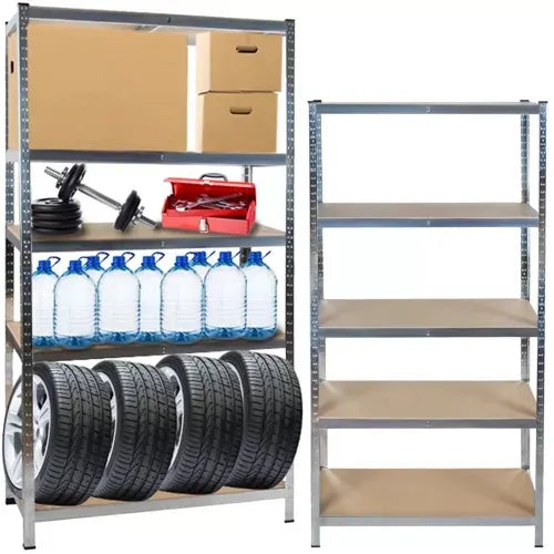 Reol i metal 5 hylder 180x90x40 cm – bærer 875 kg