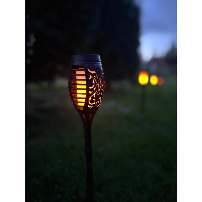 LED Solarlampe med Flamme Effekt – Energisparende Havebelysning