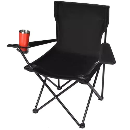 Folding Fishing Chair med Justerbare Armlæn og Transporttaske