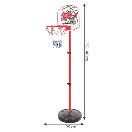 Basketkurv til børn 2-i-1 justerbar 73-146 cm