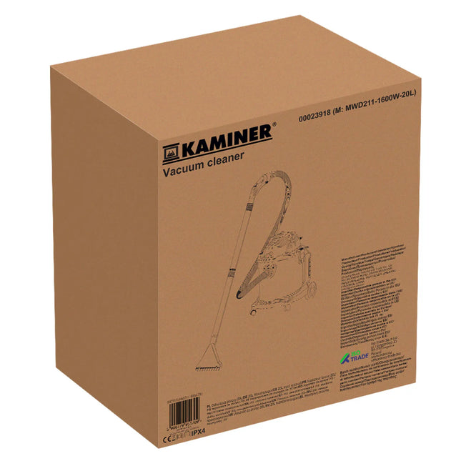 Vandstøvsuger 3-i-1 med vaskefunktion og 20 L tank
