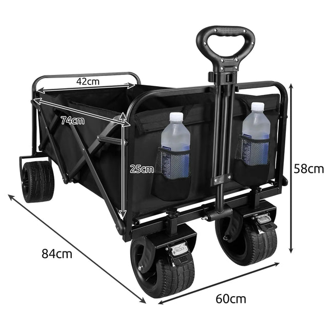 Transportvogn foldbar 97 L – bærer 100 kg