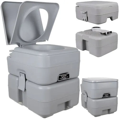 Campingtoilet med 20 L affaldstank og 12 L vandtank