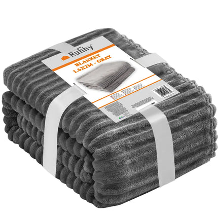 Blødt Mikrofiber Tæppe 160x200 cm – Komfort og Varme til Kolde Dage
