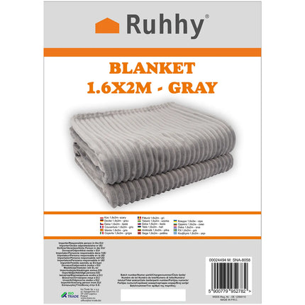 Blødt Mikrofiber Tæppe 160x200 cm – Komfort og Varme til Kolde Dage