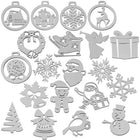 Sæt af 20 Træjulepynt - Hvide og Brudsikre Julekugler 9 cm