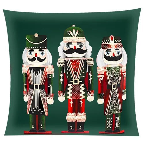 Julepude Betræk 40x40 cm – "Nøddeknækker" Design til Hyggelig Jul