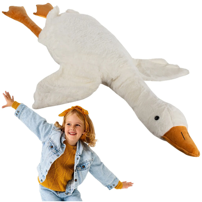 Plush gåse-maskot 130 cm – blød og sikker krammeven