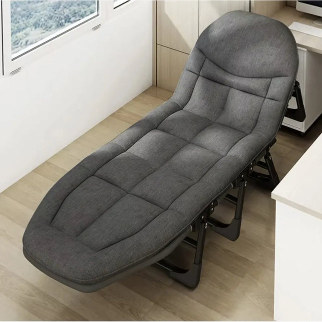 Campingseng foldbar med madras, bærer 150 kg