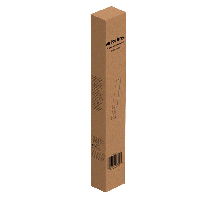 Bamboo skuffeorganisator med justerbare rumdelere