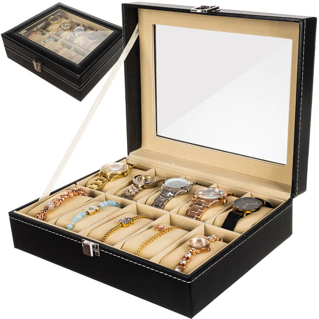 Elegant Organizer til 10 Ur eller Smykker – Beskyt og Opbevar Stilfuldt