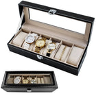 Organizer Box til 6 Ur eller Smykker – Elegant og Praktisk Opbevaring
