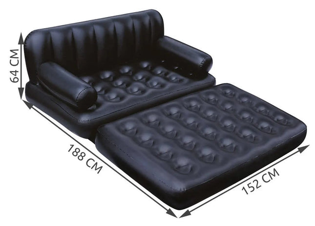 Luftmadras til 2 personer 188x152x64 cm