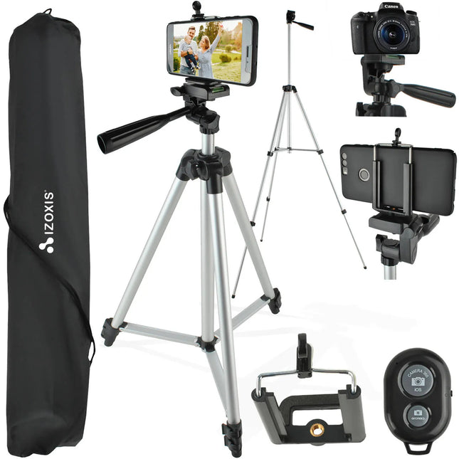 Stabil Tripod til Smartphone og Kamera – Justerbar og Let at Transportere
