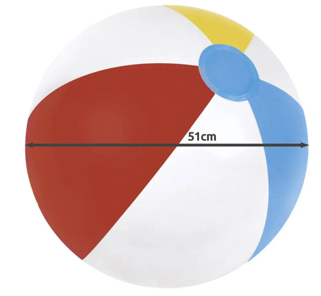 Farverig Oppustelig Bold 51 cm – Sjov til Strand og Have