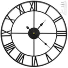 Stilfuld Vægur 47,5 cm – Retro Design i Sort Metal
