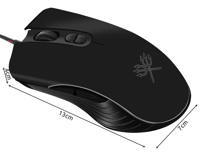 Ergonomisk Gaming Mus med LED Baggrundsbelysning – Hurtig og Præcis