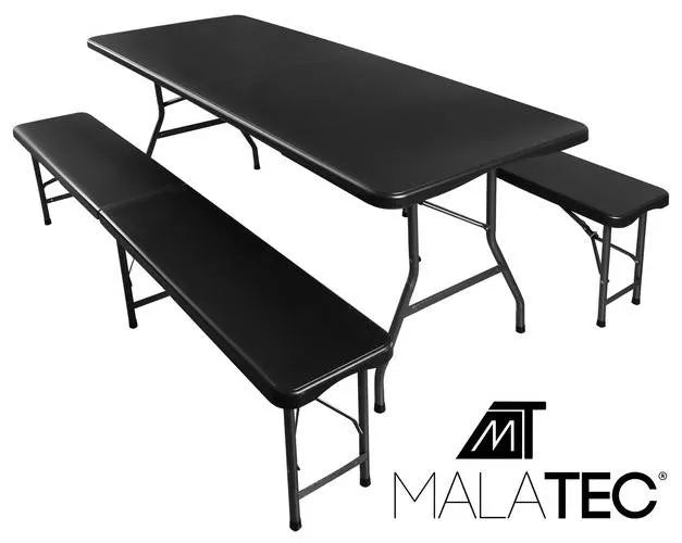 Foldbart havebord 180 cm med 2 bænke